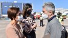 El ministro de Interior, Fernando Grande Marlaska, conversa con la directora de la Guardia Civil, Mar�a G�mez, en presencia de la delegada del Gobierno en Melilla, Sabrina Moh Abdelkader