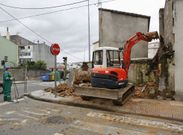 Los trabajos de derribo de la peque�a vivienda duraron apenas tres horas. 