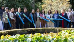Acto de entrega de las banderas verdes, cinco de ellas para concellos de Barbanza