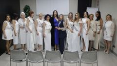Las candidatas al concurso de belleza Mrs.+30 Galicia Oficial, en el acto de presentaci�n del certamen