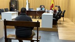 El acusado, durante el juicio en Ourense