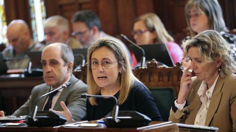 La consejera de Educaci�n, Lydia Espina, en una comparecencia en la Junta