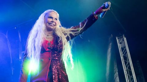 Leticia Sabater, en un concierto reciente en Lousame