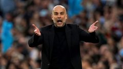 Pep Guardiola.Pep Guardiola, entrenador del Manchester City, frente al Real Madrid