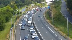 Imagen de las retenciones de las cámaras de la DGT en la AP-9