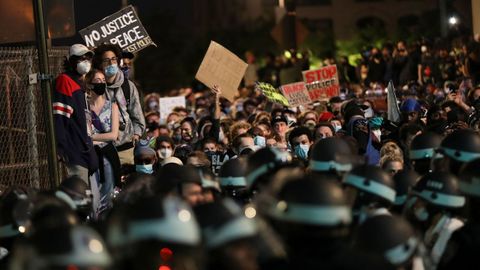 Manifestaci�n en Manhattan