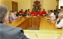 Empleados de Celsa intervinieron en el pleno de julio del 2014. 