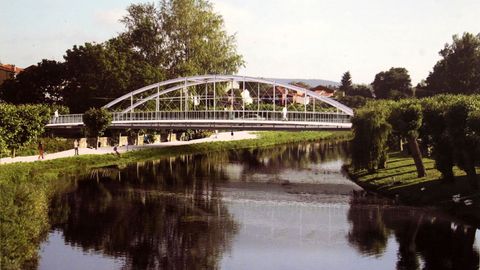 Recreaci�n digital de la propuesta para el nuevo puente de Monforte que present� la empresa Proyectos y Obras de Estructuras e Instalaciones para el nuevo puente de Monforte y que qued� segundo 