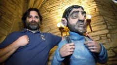Fernando Crotizo durante una de las presentaciones en Galicia de  O Ap�stolo 