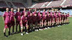 La plantilla del Pontevedra CF, el d�a del primer entrenamiento con �ngel Rodr�guez