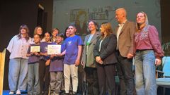 Acto de entrega del premio en Ribadavia