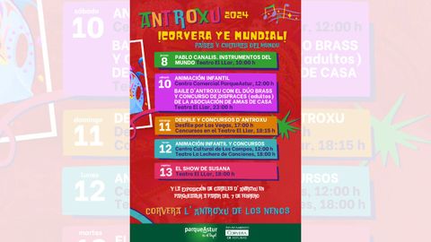 Programa del Antroxu �Corvera ye mundial. Pa�ses y cultures del mundu�