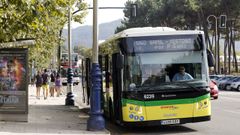 Bus urbano en la zona de Samil