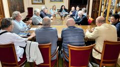 Reuni�n de los miembros de la Plataforma Muro con la alcaldesa de Lugo