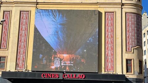 Betanzos proyect este viernes su vdeo promocional en pantallas gigantes de Gran Va y Callao