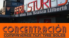 Concentraci�n en apoyo a las 6 de La Suiza en la FIDMA