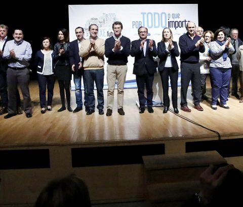 Jos Enrique Sotelo recibi a Feijoo, Louzn y Pastor en el auditorio municipal