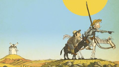 Ilustracin de David Pintor para una edicin italiana sobre El Quijote