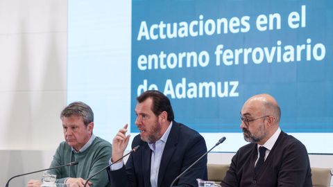 Comparecencia de �scar Puente junto al presidente de ADIF y el secretario de Estado de Transportes y Movilidad
