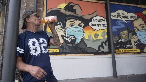 Coronavirus y arte en las calles de Texas, Estados Unidos