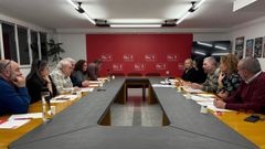 Primera reuni�n de la gestora del PSOE de Lugo, tras la marcha de Jos� Tom�, y que preside Luis �ngel Lago Lage