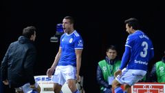 Gol Christian Fernandez Toche Alanis Numancia Real Oviedo Los Pajaritos.Bola�o, Toch� y Alan�s celebran el 2-3 frente al Numancia