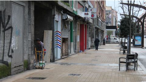 Lugar donde se produjo la agresi�n en la avenida de la Constituci�n