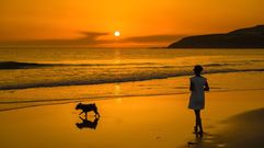 Puesta de sol en Lires (Cee)