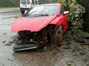 Una persona result� herida grave en la colisi�n de Curtis.