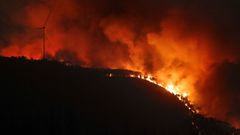 Imagen de uno de los incendios que asol� Galicia en la ola oto�al de octubre del 2017