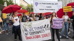 Manifestaci�n contra la abolici�n de la prostituci�n, frente al Congreso