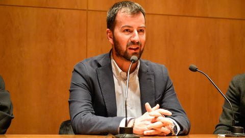 Sergio Platas, alcalde de Paderne, en un reciente acto p�blico.