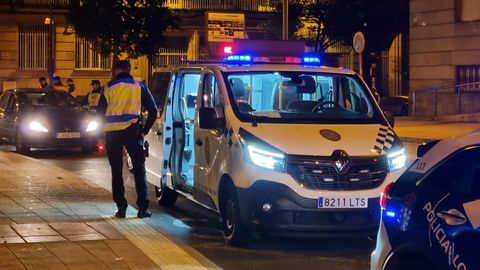 Control de alcoholemia de la Polic�a Local de Ourense.