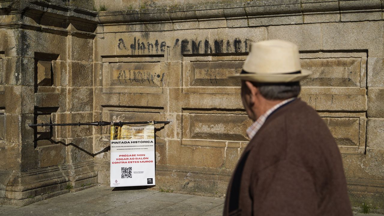 Patrimonio Cultural autoriza restaurar y musealizar la pintada «Adiante Semanario» en Celanova