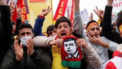 Manifestaci�n de apoyo a Demirtas en Estambul