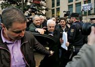 Cuando Baltar fue a declarar, el PP moviliz� a sus dirigentes y se form� un gran tumulto.