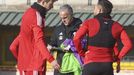 Pablo L�pez en un entrenamiento del Racing Club Ferrol de esta semana. 