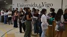 Los nuevos alumnos del campus de Ourense en la jornada de puertas abiertas de la Universidad de Vigo.