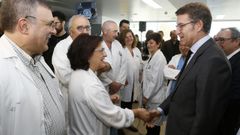 Feijoo visita el Hospital da Maria, en Burela
