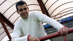 Oubi�a, que entonces ten�a 21 a�os, posando tras aquel debut