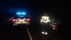 El turismo se sali� por el margen derecho de la v�a y coch� contra unos �rboles