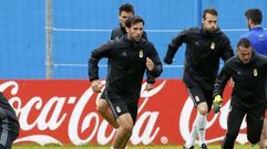 David Fern�ndez durante una sesi�n de entrenamiento