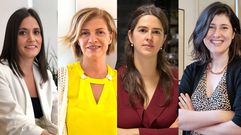 De izquierda a derecha, Roco Dono, Esther Amaro, Susana Ladra y Carmen Figueiras