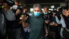 El padre de Leo Messi a su llegada a Barcelona