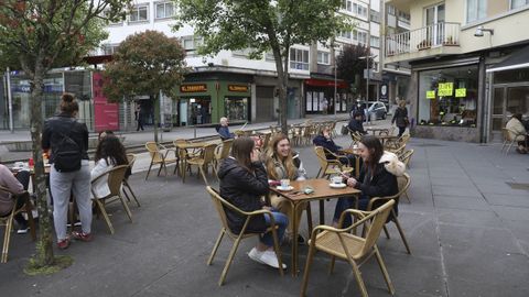 Terrazas en el centro de Compostela 