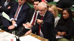 Corbyn, durante la sesin del martes en el Parlamento britanico