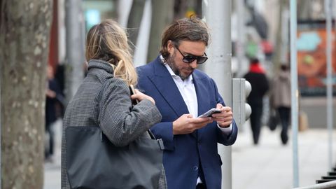 Francisco de Borb�n, acompa�ado de su abogada, tras su declaraci�n en la Audiencia Nacional