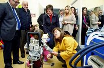 Mosquera estuvo ayer con Beatriz Mato en la apertura del Ano Galego da Parlise Cerebral.