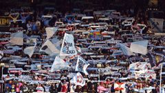 Aficionados del Celta, en un partido en Bala�dos.