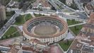 Recreación de la cúpula climatizada en la plaza de toros de Gijón